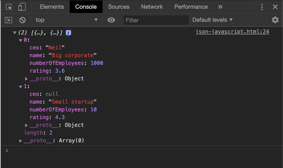 JSON Example