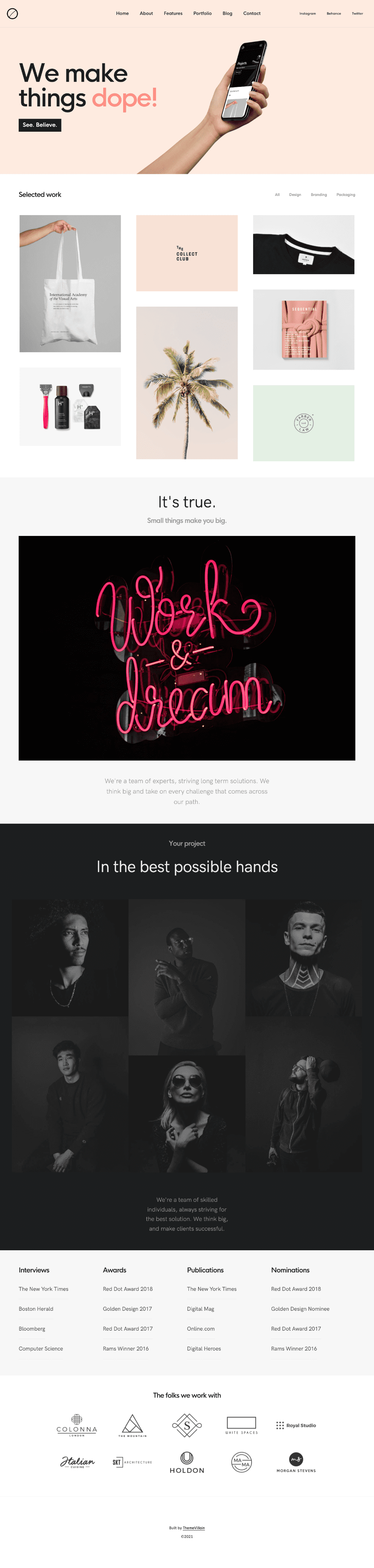 Nevo Website Template - Freelance UX/UI Designer Amsterdam