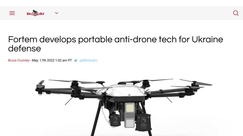 Fortem develops portable anti-drone tech for Ukraine defense