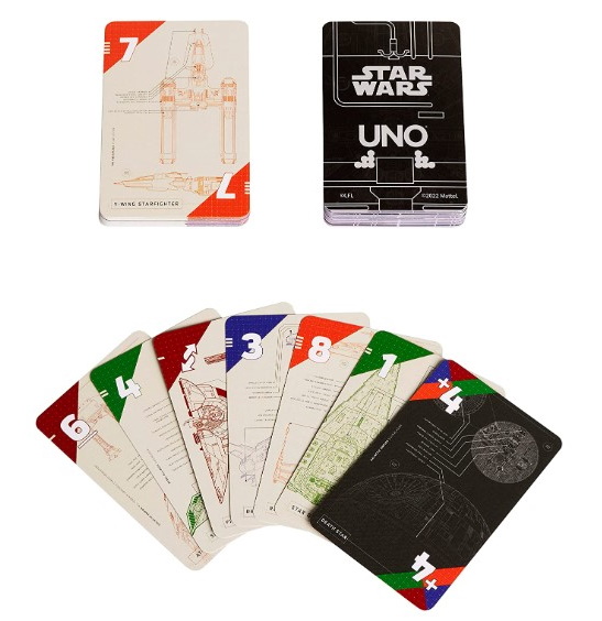 Star Wars Technical Schematics Uno Card Images