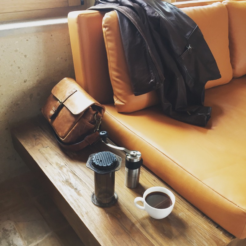 The Aeropress is my to go gear for travel (Cappadocia)