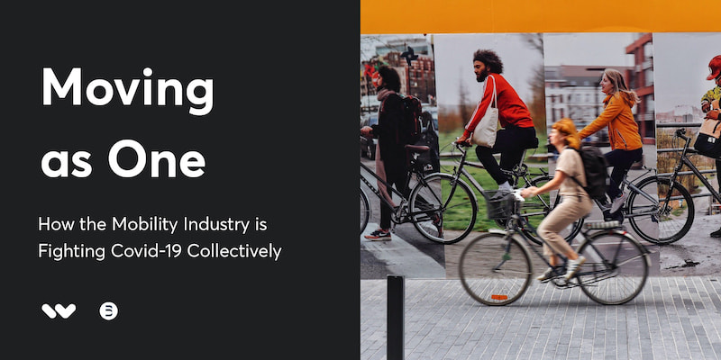 Template titled "Moving As One: How the Mobility Industry is Fighting COVID-19 Collectively".