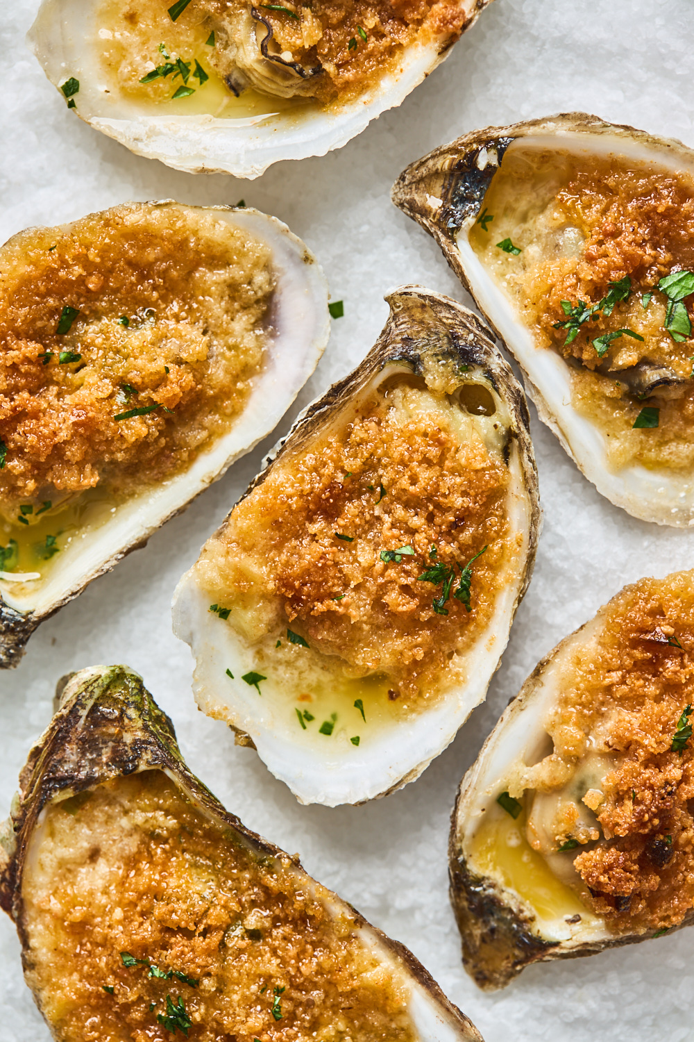 Spicy Butter and Herb Baked Oysters