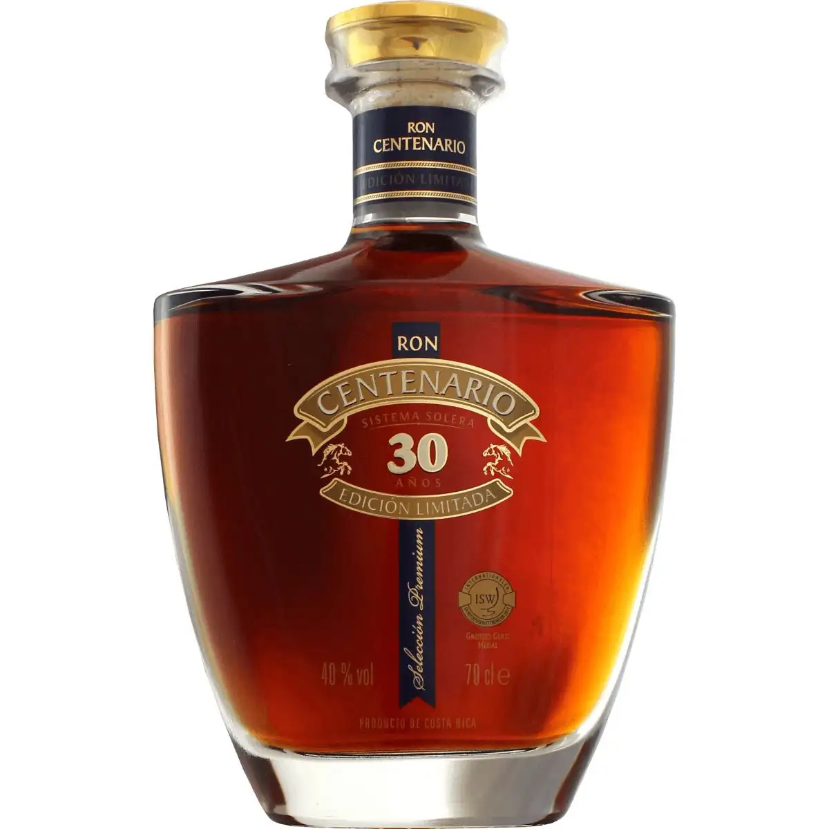 Image of the front of the bottle of the rum Centenario Fundación 30 Años Edicion Limitada