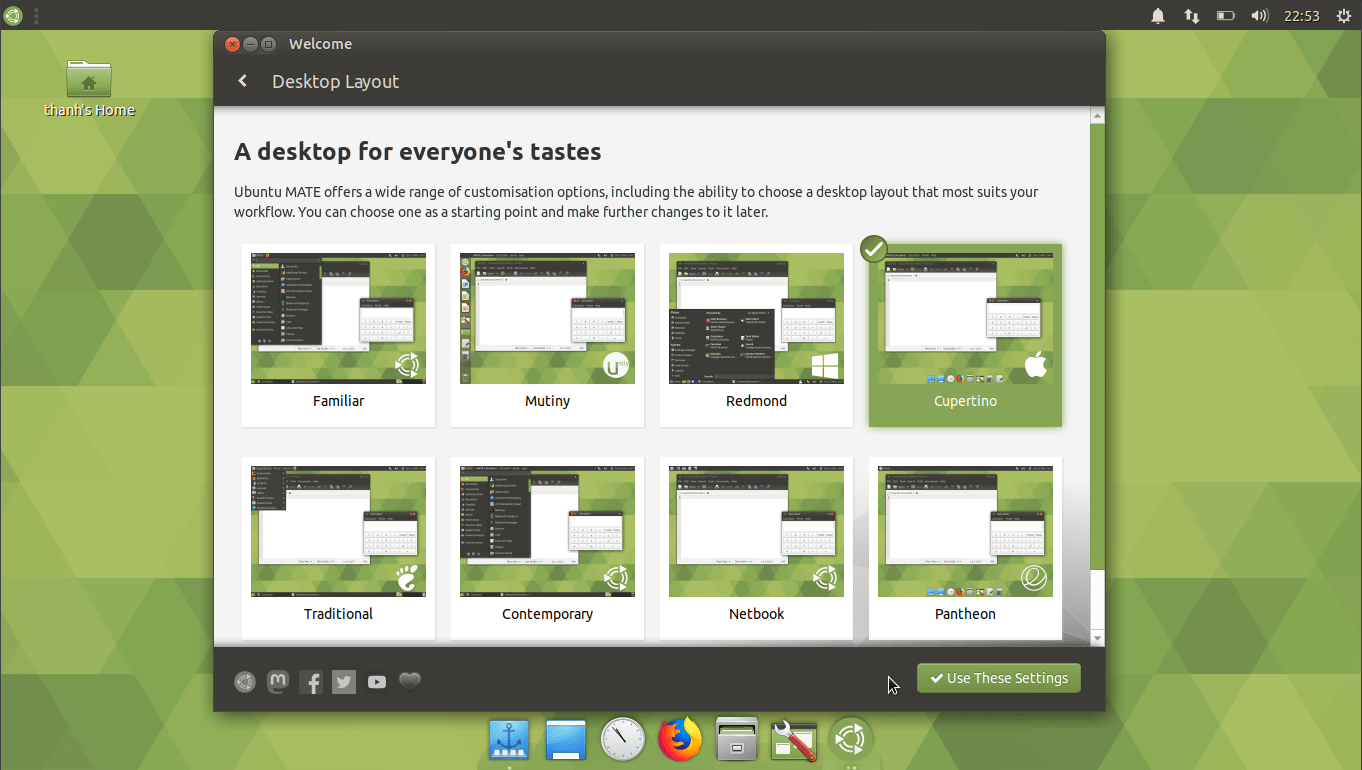 Screenshot of Ubuntu MATE Welcome window