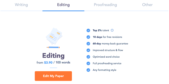 sample essay editing order on pendrago.com