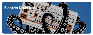 A screenshot of the Electric Drum Kits sound pack tile in the library