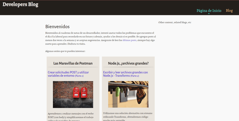 Página inicial despues