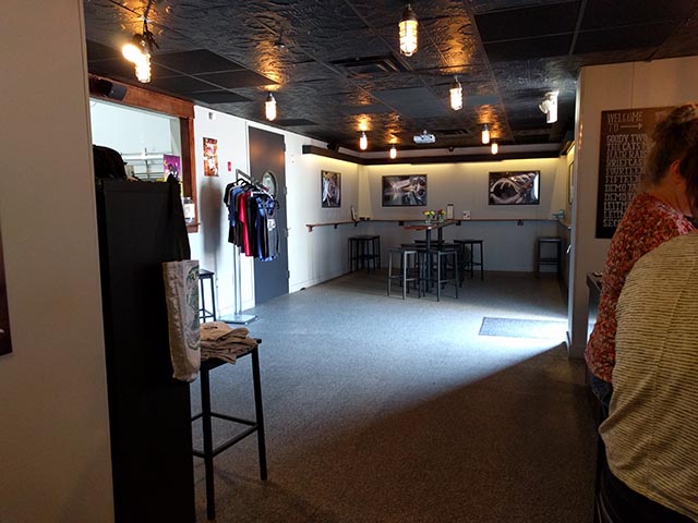 The inside of the Exhibit A taproom