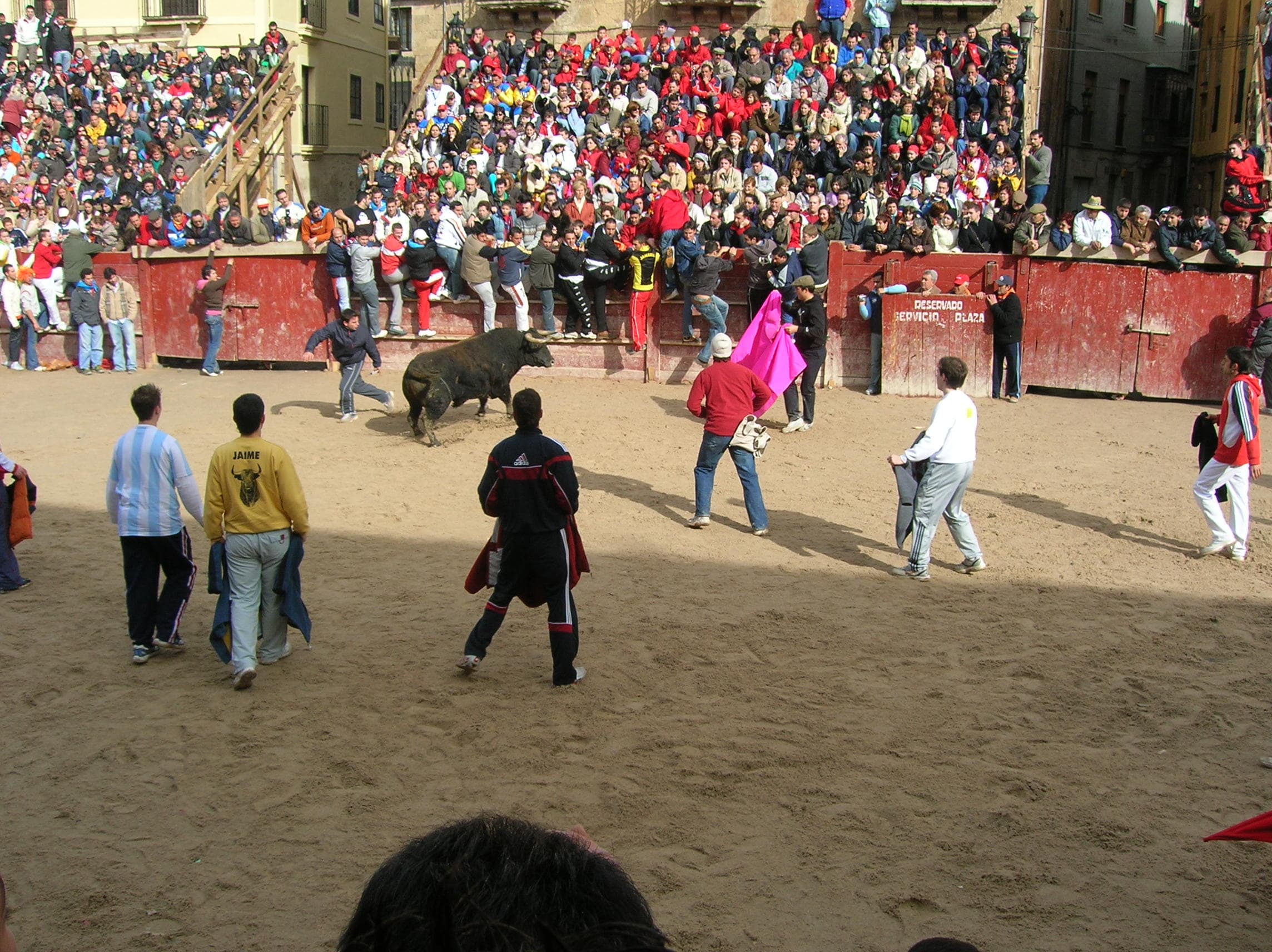 The beginning of a bullfight in Spain