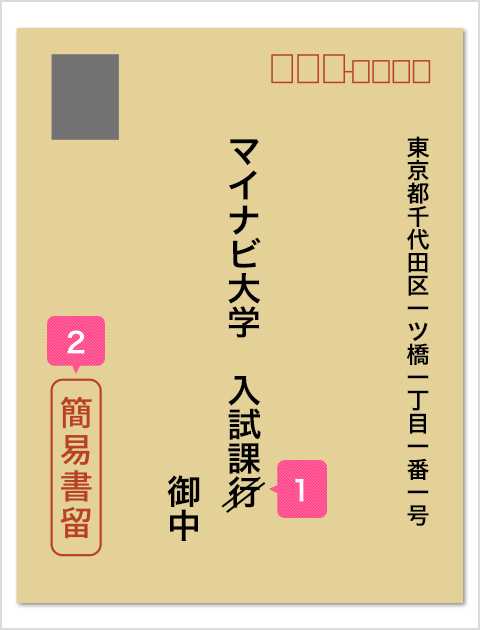 受験生必見 失敗しない 入学願書の封筒の書き方