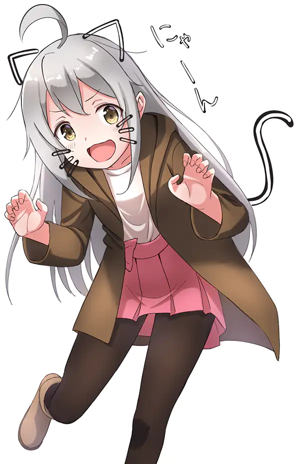 Mahiro is being a cute kitty cat