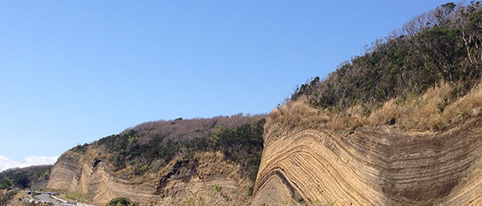 伊豆大島の断層