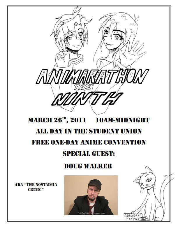 A flyer for Animarathon IX