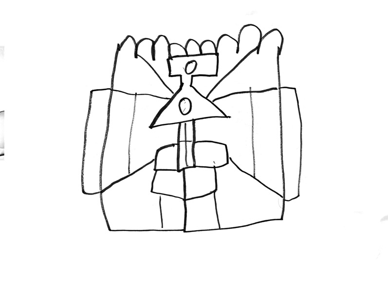 Robot Triangles Coloring Page