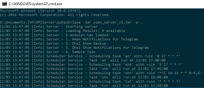 Cron Java Server