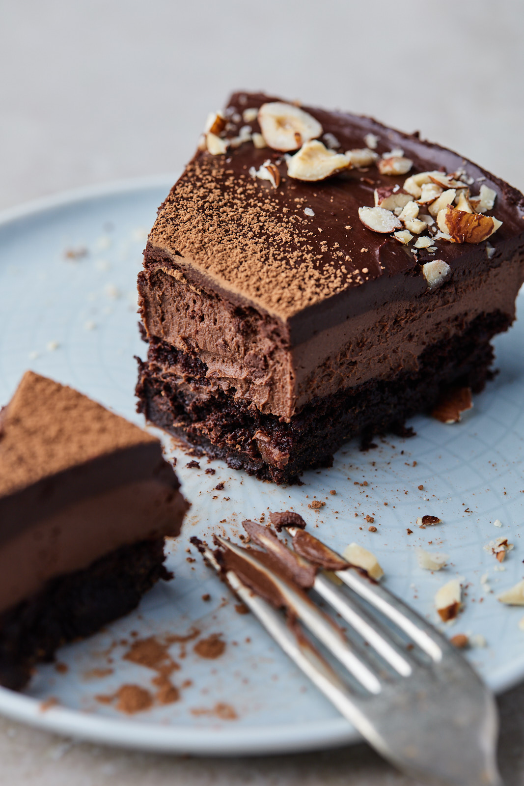 Decadent Chocolate Brownie Mousse Cake - Tasting Thyme