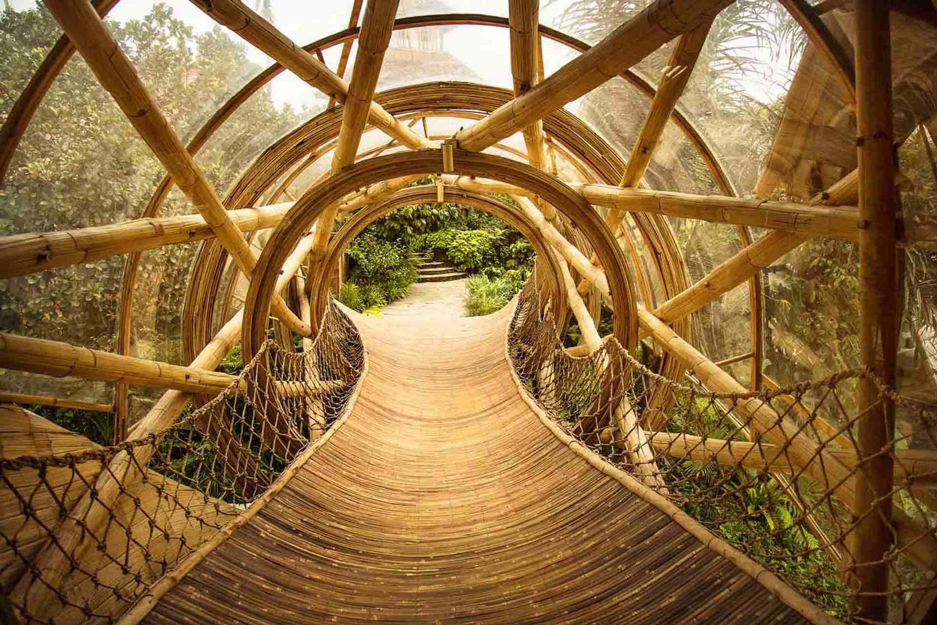 The entrance bridge at Green Village, Bali