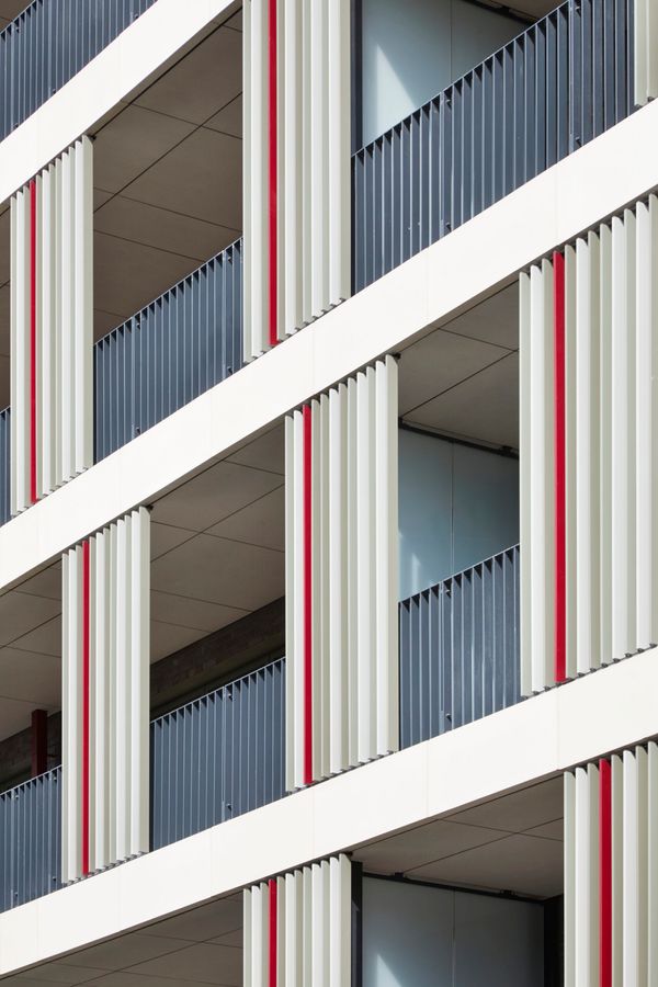 Exterior shot of balcony at Agar Grove