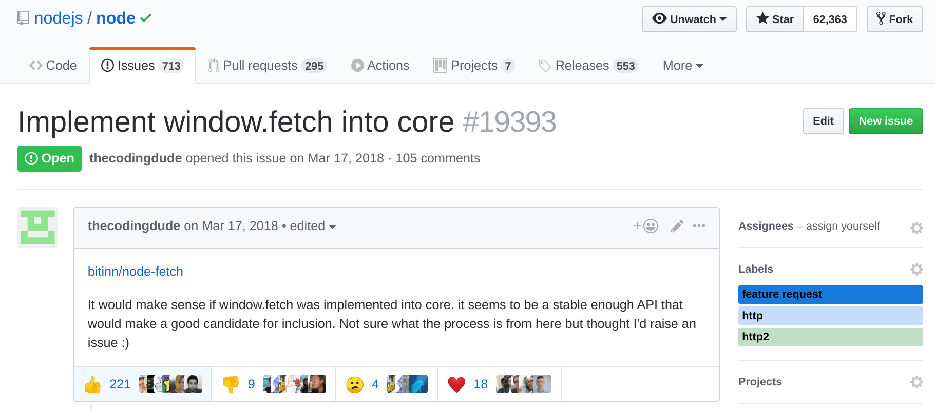 nodejs fetch