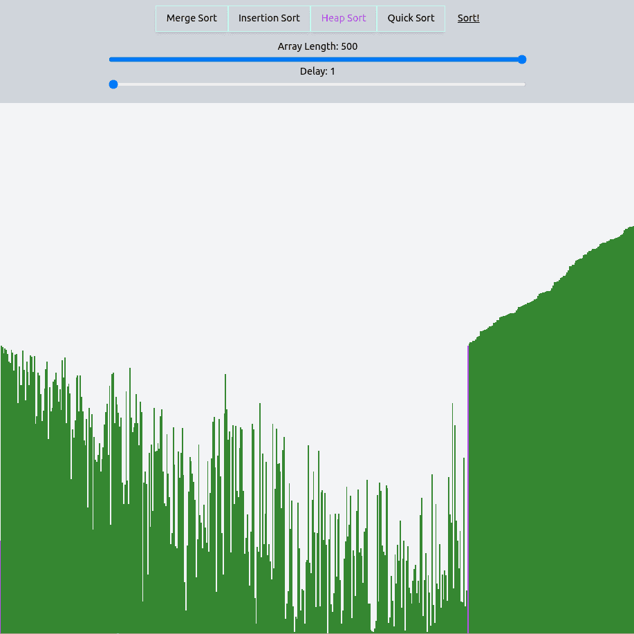 preview image of a sorting visualizer project