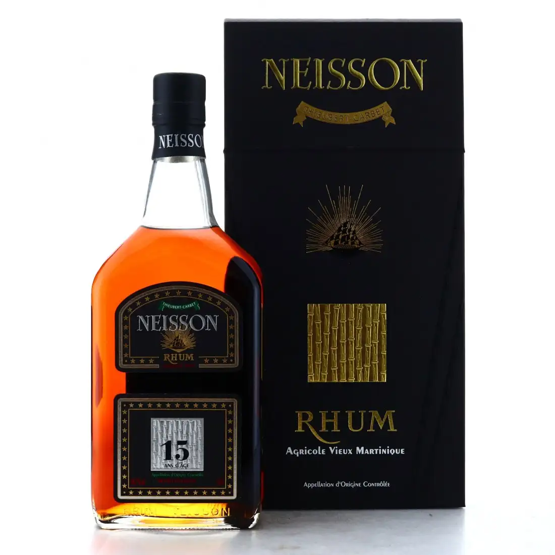 Image of the front of the bottle of the rum 15 ans d‘âge