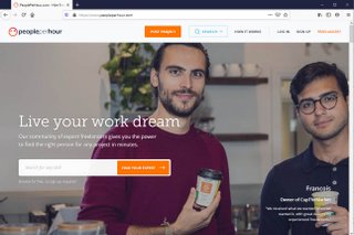 screenshot of peopleperhour homepage