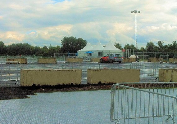 Concrete traffic barriers for events