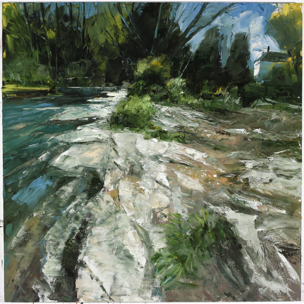 Donald Teskey - River, High Noon 2021 150 x 150  oil on canvas