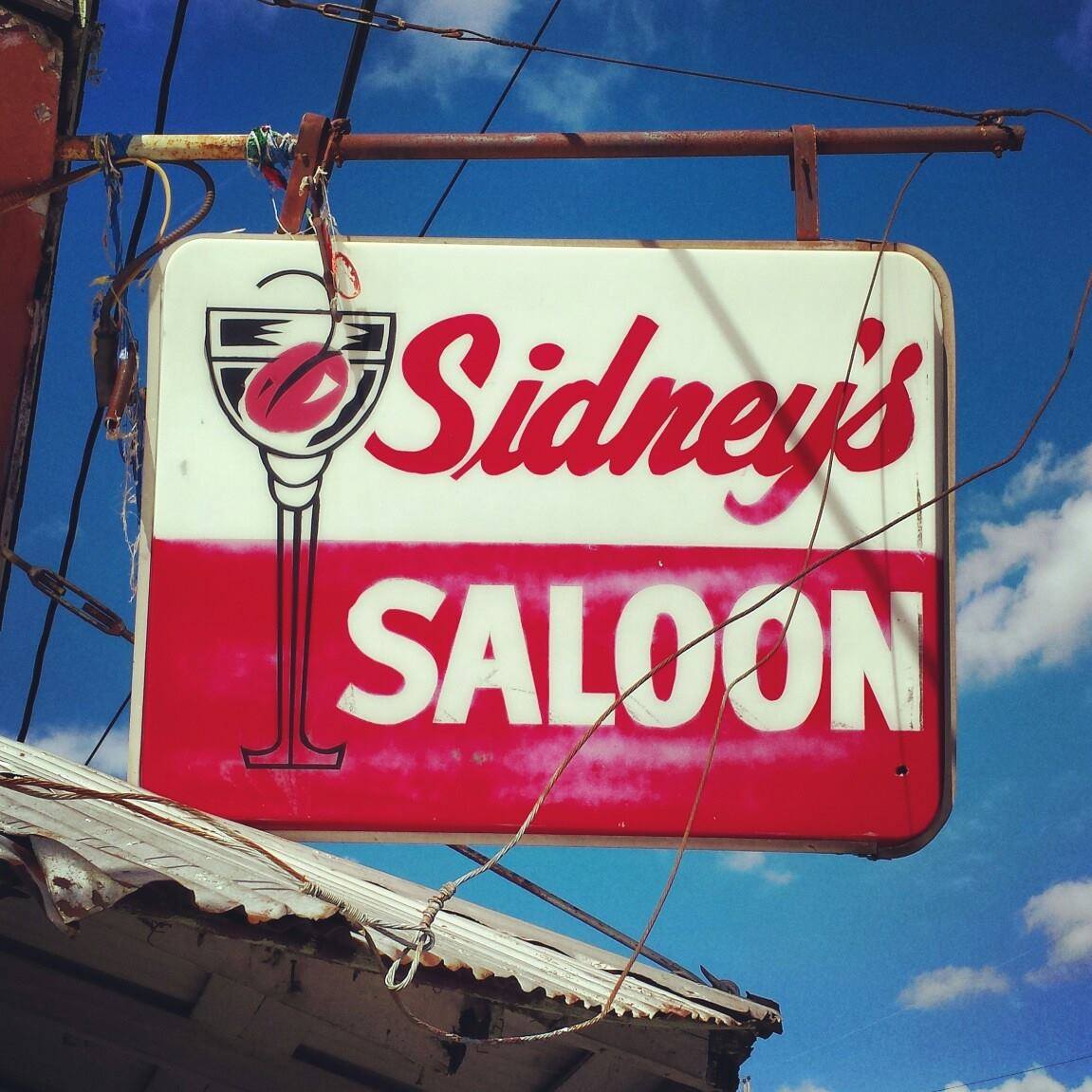 Sidney's Saloon sign