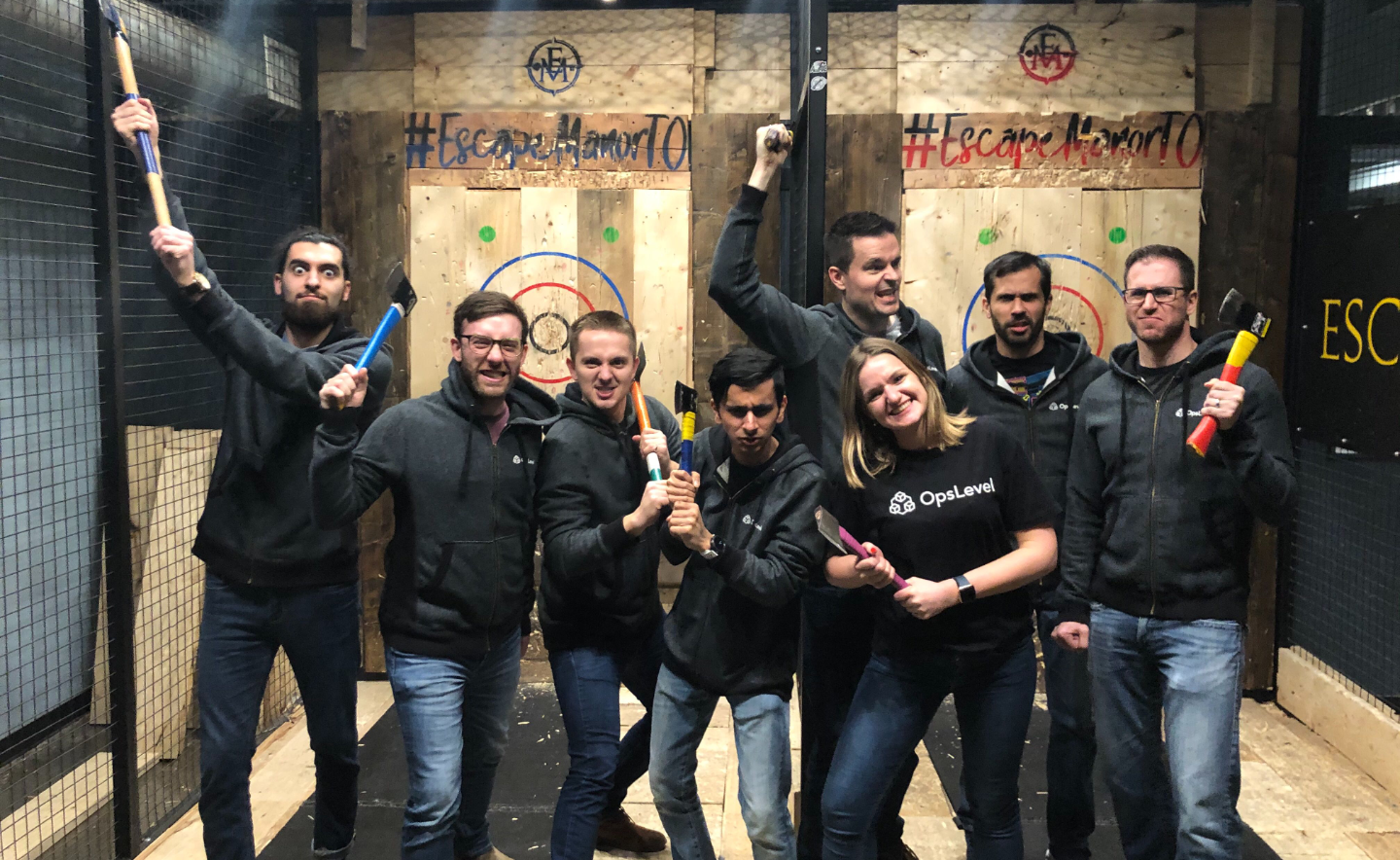 OpsLevel Team Axe Throwing
