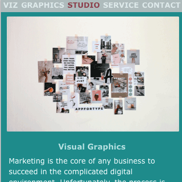 Image of Visual Graphics Webpage