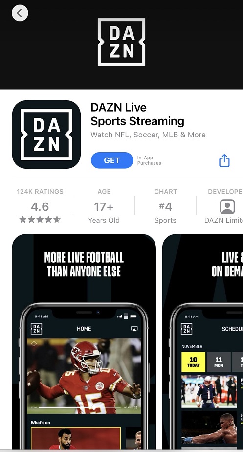 DAZN Live Sports Streaming on the App Store