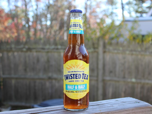 A bottle of Twisted Tea Half and Half