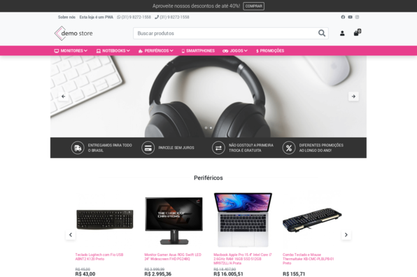 Screenshot of E-Com Plus Storefront