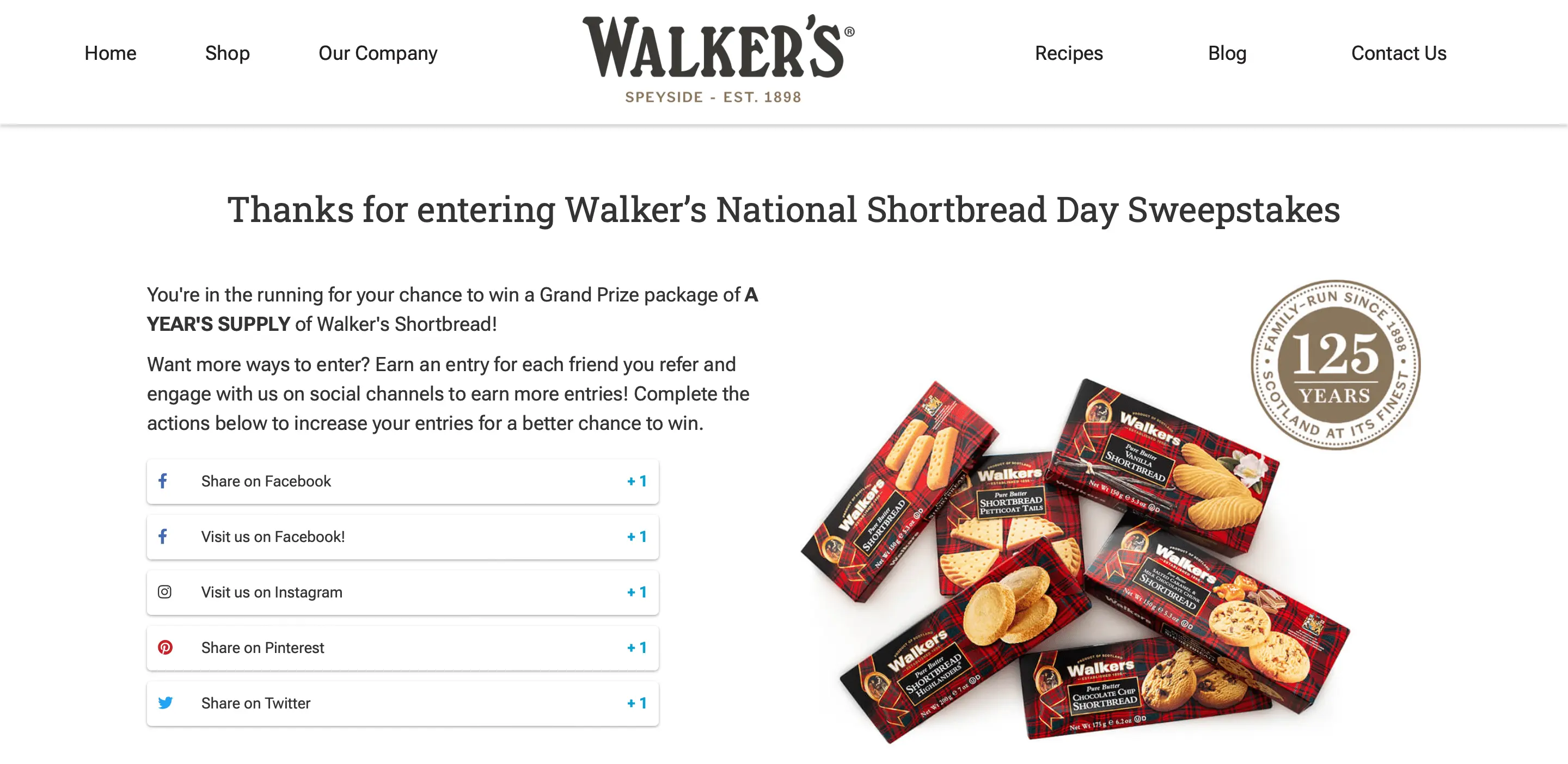 Walkers Shortbread refferal program