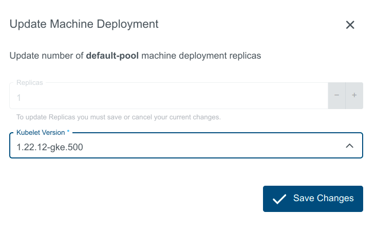 Update GKE Machine Deployment Update GKE Machine Deployment