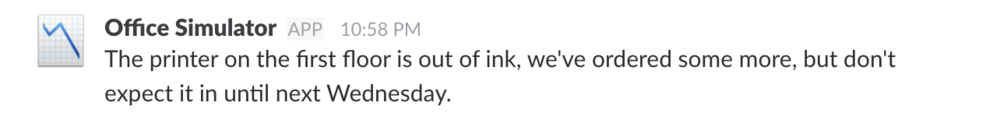 Oh no, we're out of ink