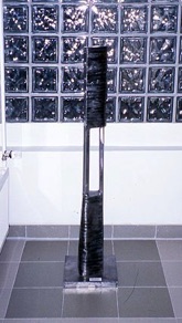 Ugis Traumanis, Latvia. "Untitled" 1988. Steel, heigh 137cm (The work has disappeared from the Loviisa hospitale). Ugis Traumanis, Latvia. "Untitled" 1988. Steel, heigh 137cm (The work has disappeared from the Loviisa hospitale).