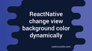 How to change the background color of a View dynamically in React