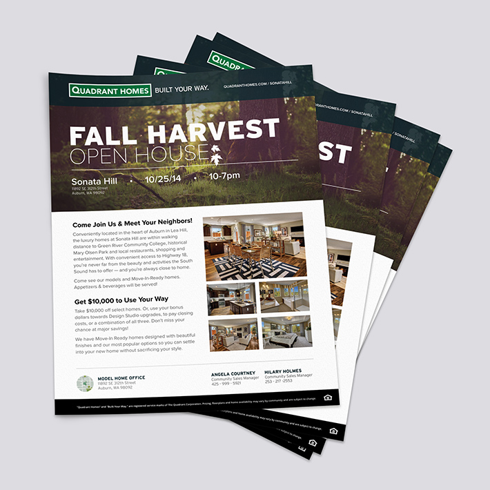 Quadrant Homes Print Design