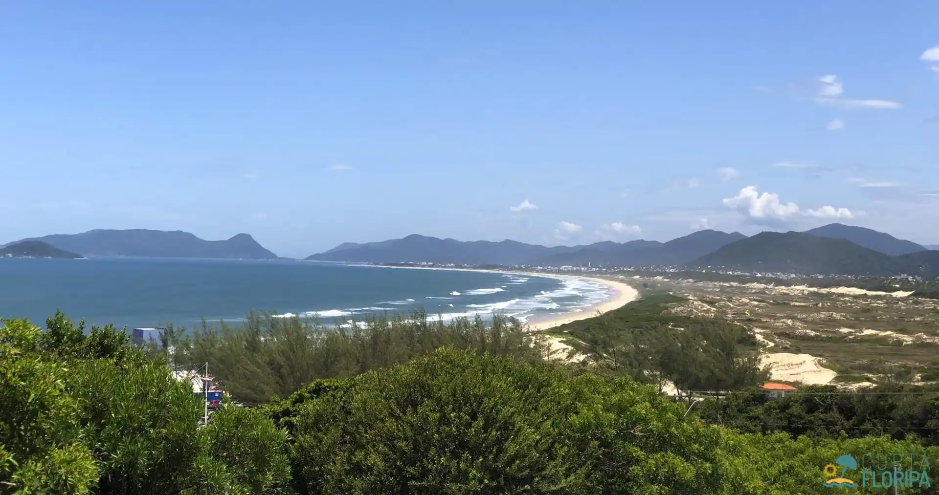 Vista aérea da praia da Joaquina