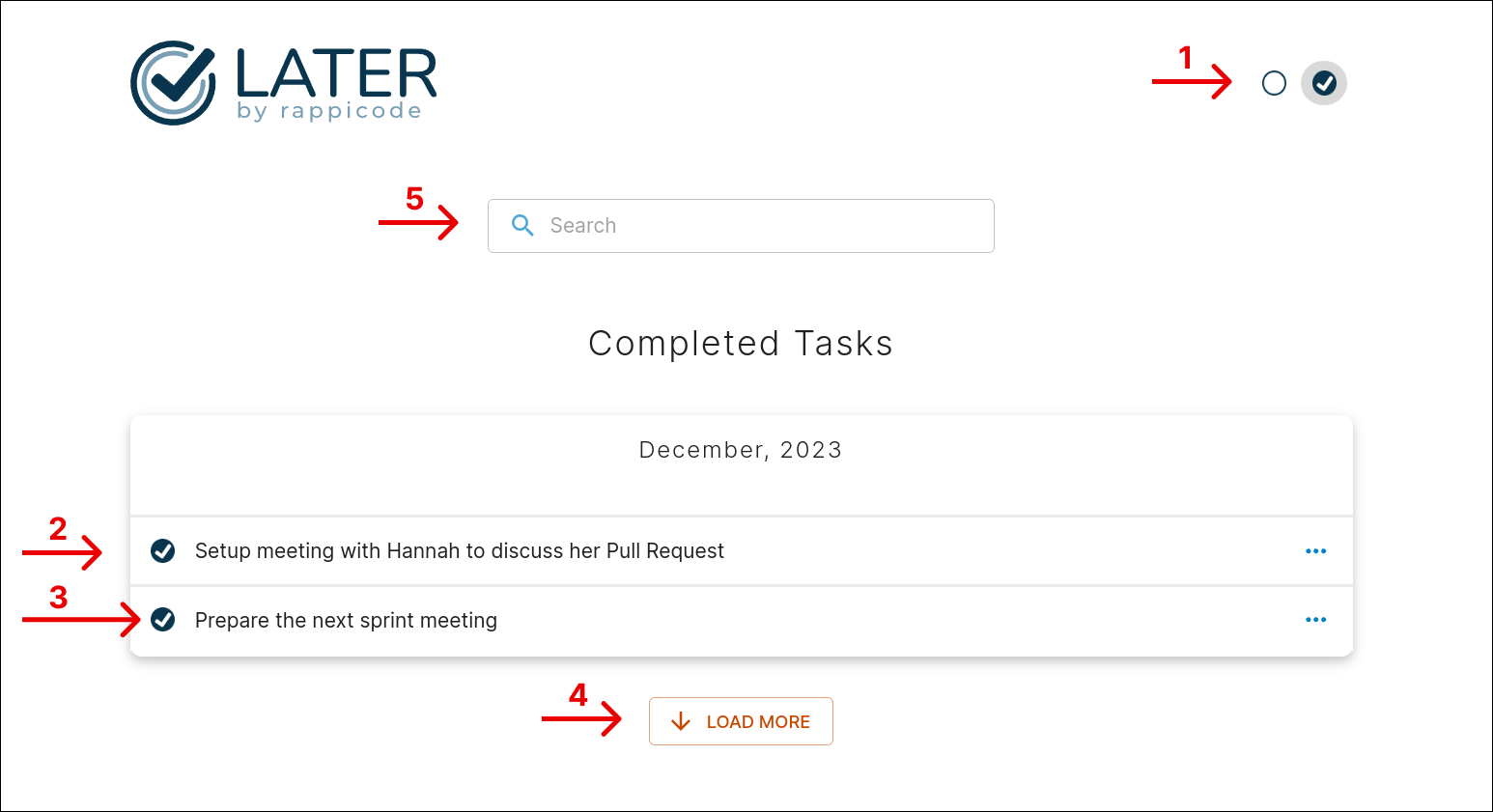 Browse completed tasks guide