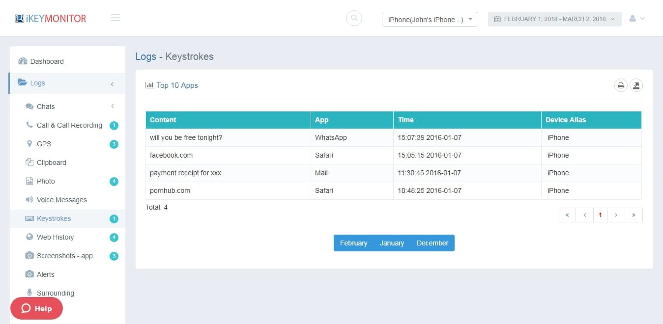 (iKeyMontiorDemo) How To Tracker iPhone & Android phones (keystrokes, keyLogger)