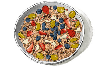 Illustration of a bowl of Muesli