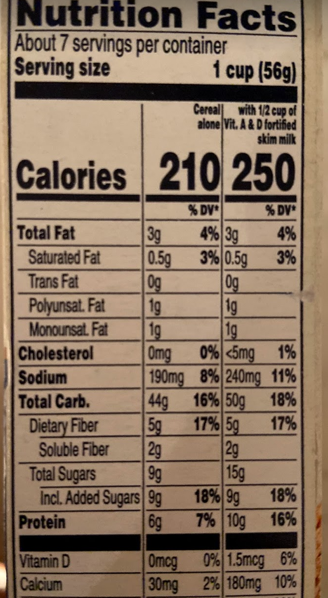 Spot The Error On The Nutrition Label R Miles Mccain