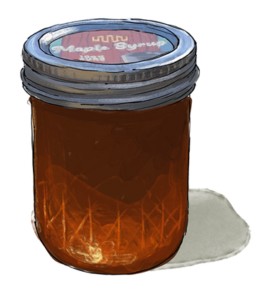 Illustration of a jar of Maple Syrup