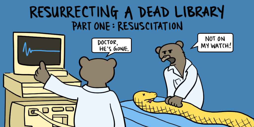 Bear doctors resuscitating python
