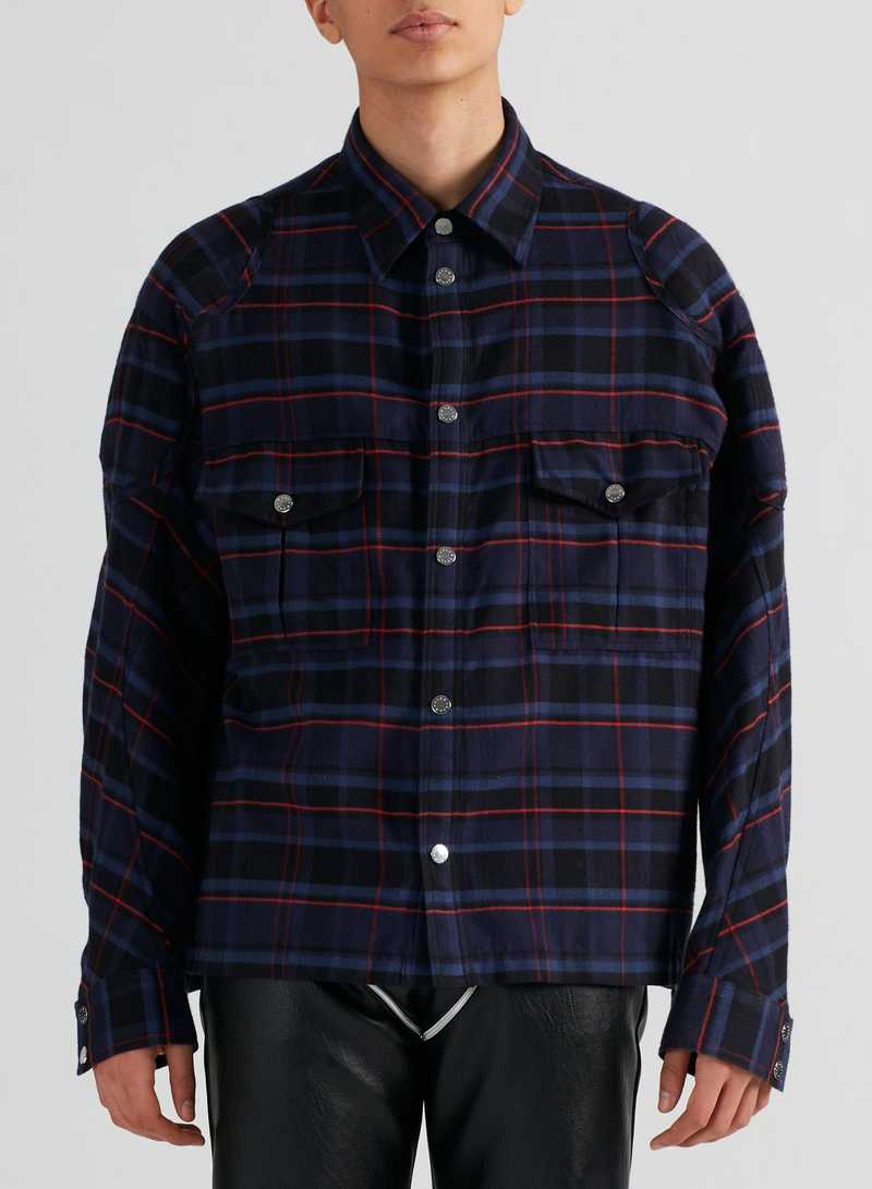 Tahir Shirt Jacket, front view. GmbH AW22 collection.