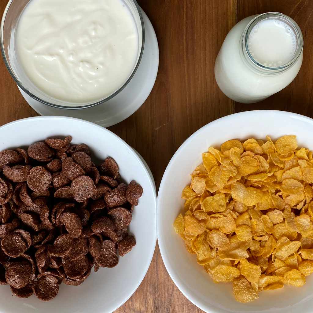 breakfast: cereal & yogurt